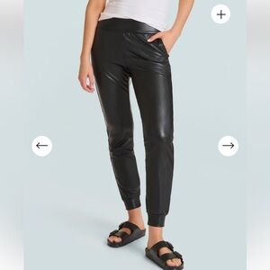 Commando Faux Leather Jogger Medium Black